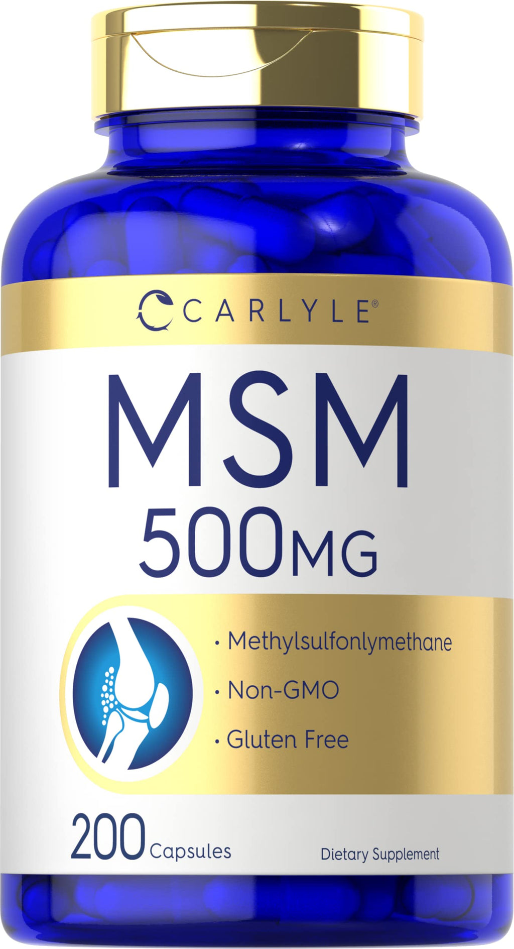 MSM Supplement Capsules 500mg 200 Count P8123