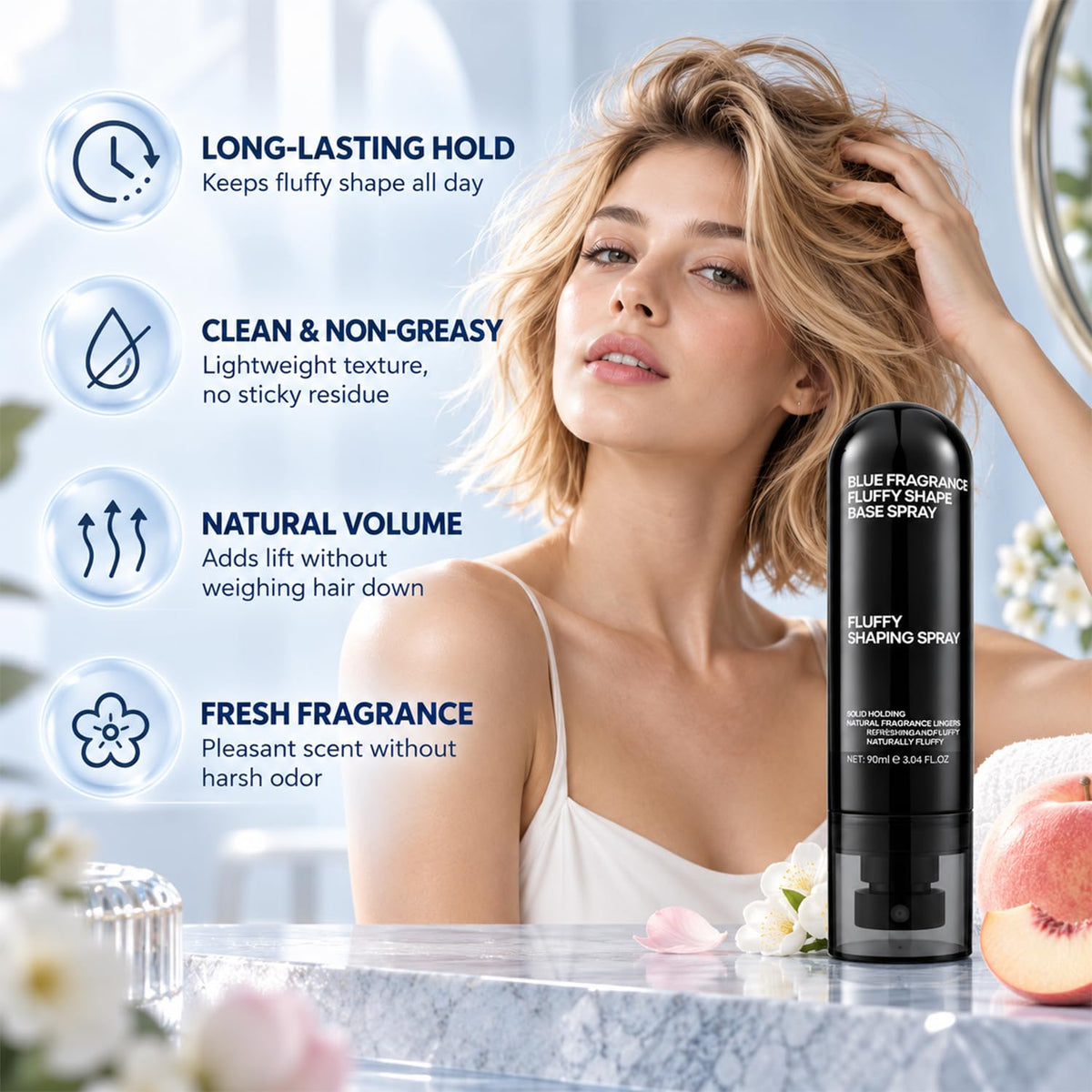 Peach-Scented Volumizing & Setting Spray E686038