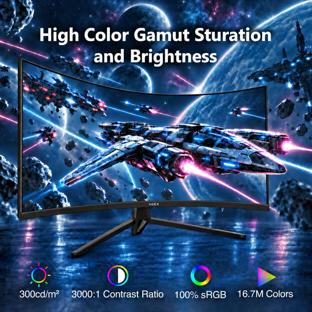 34 Inch WQHD 2K Ultrawide Curved Gaming Monitor 240Hz C5916
