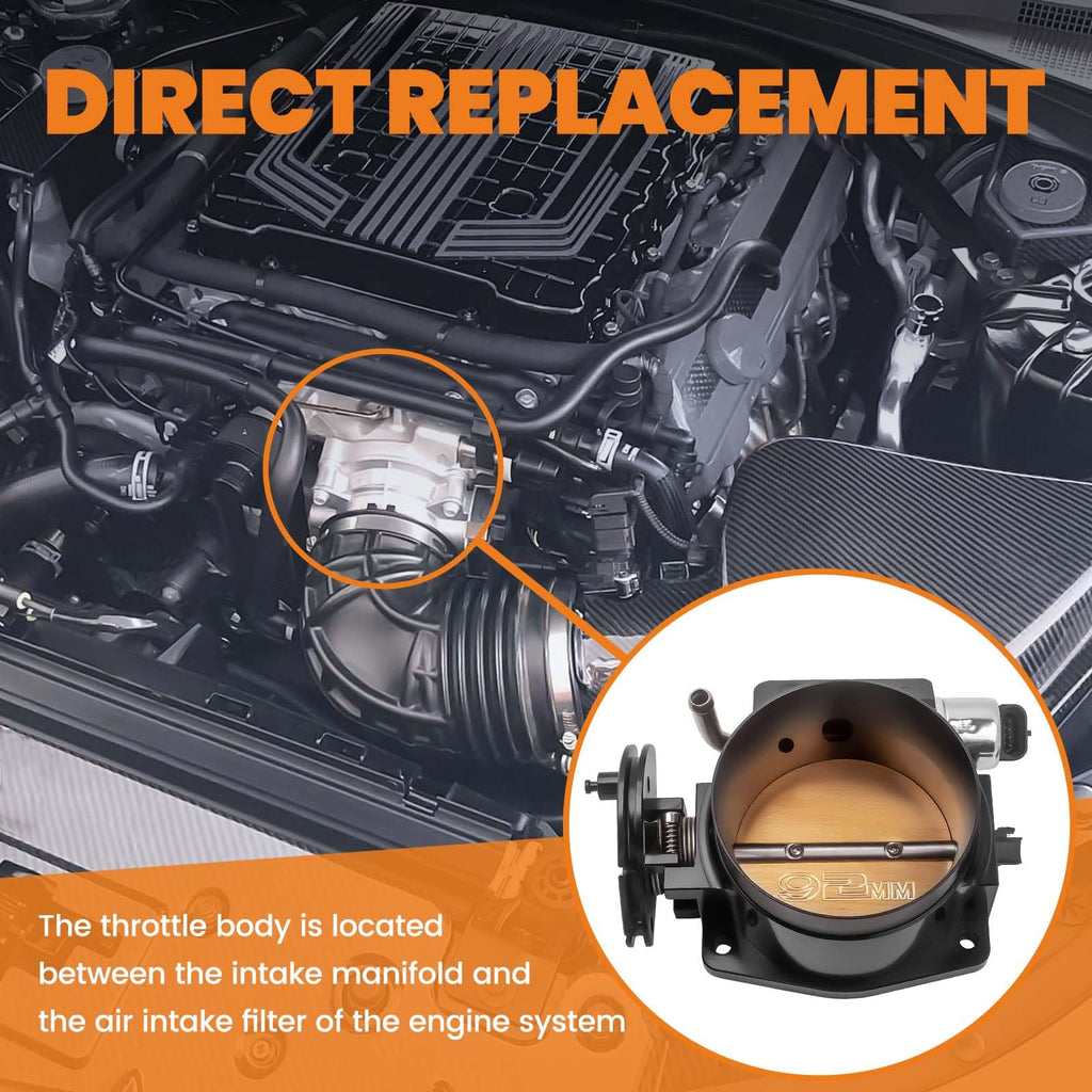 92mm Throttle Body with TPS IAC 4 Bolt T18490