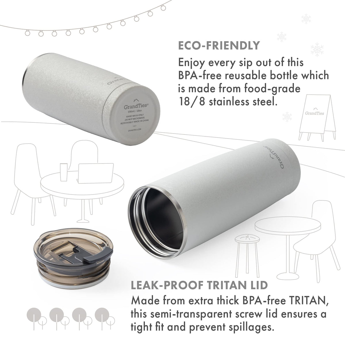 Insulated Stainless Steel Travel Tumbler 20oz M7120