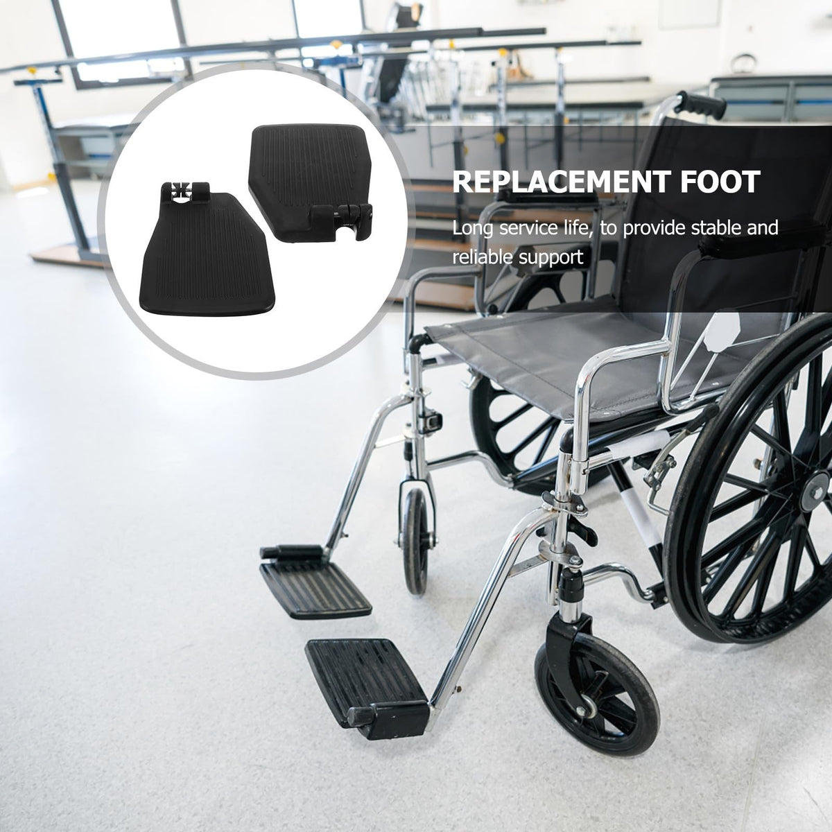 Heavy Duty Plastic Wheelchair Footrests P797887