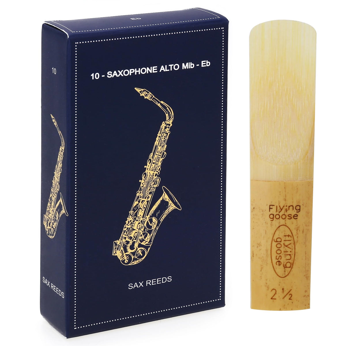 Alto Saxophone Reeds Strength 2.5 Natural Cane 10-Pack B202