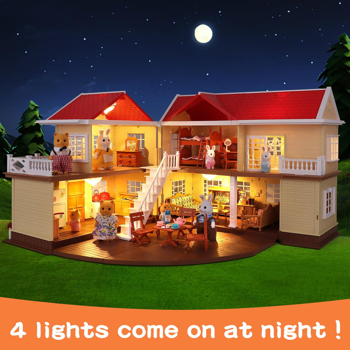 Cozy Cabin Doll House Playset Q954