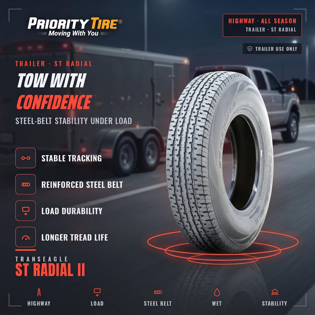 ST225/75R15 All Season Tire I2136
