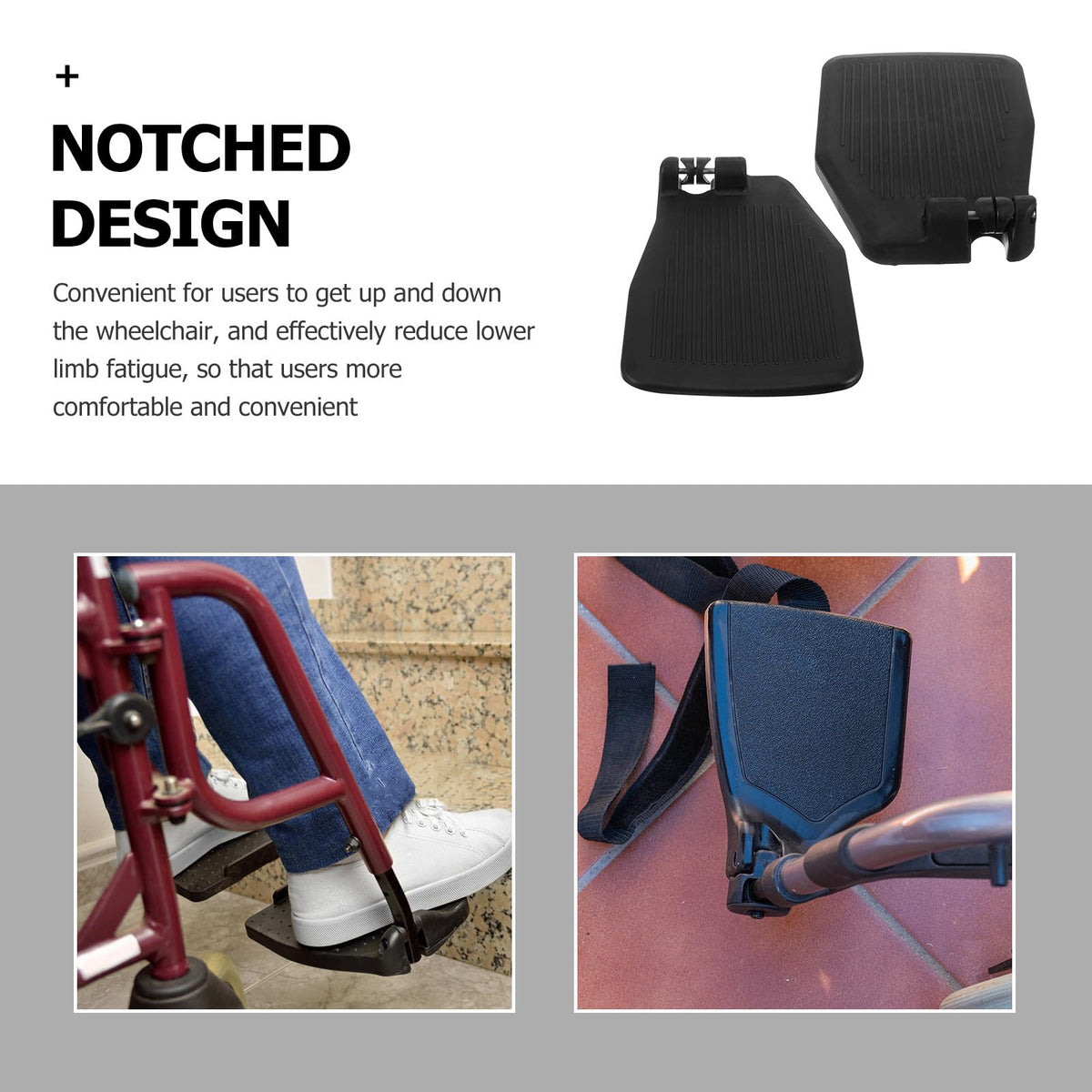 Heavy Duty Plastic Wheelchair Footrests P797887