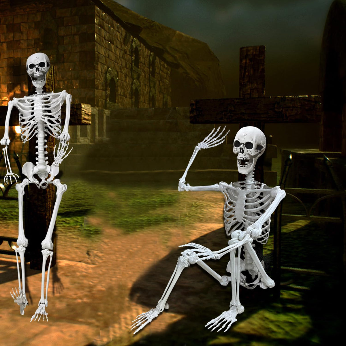 5.4Ft Life Size Human Skeleton with Movable Joints W4960
