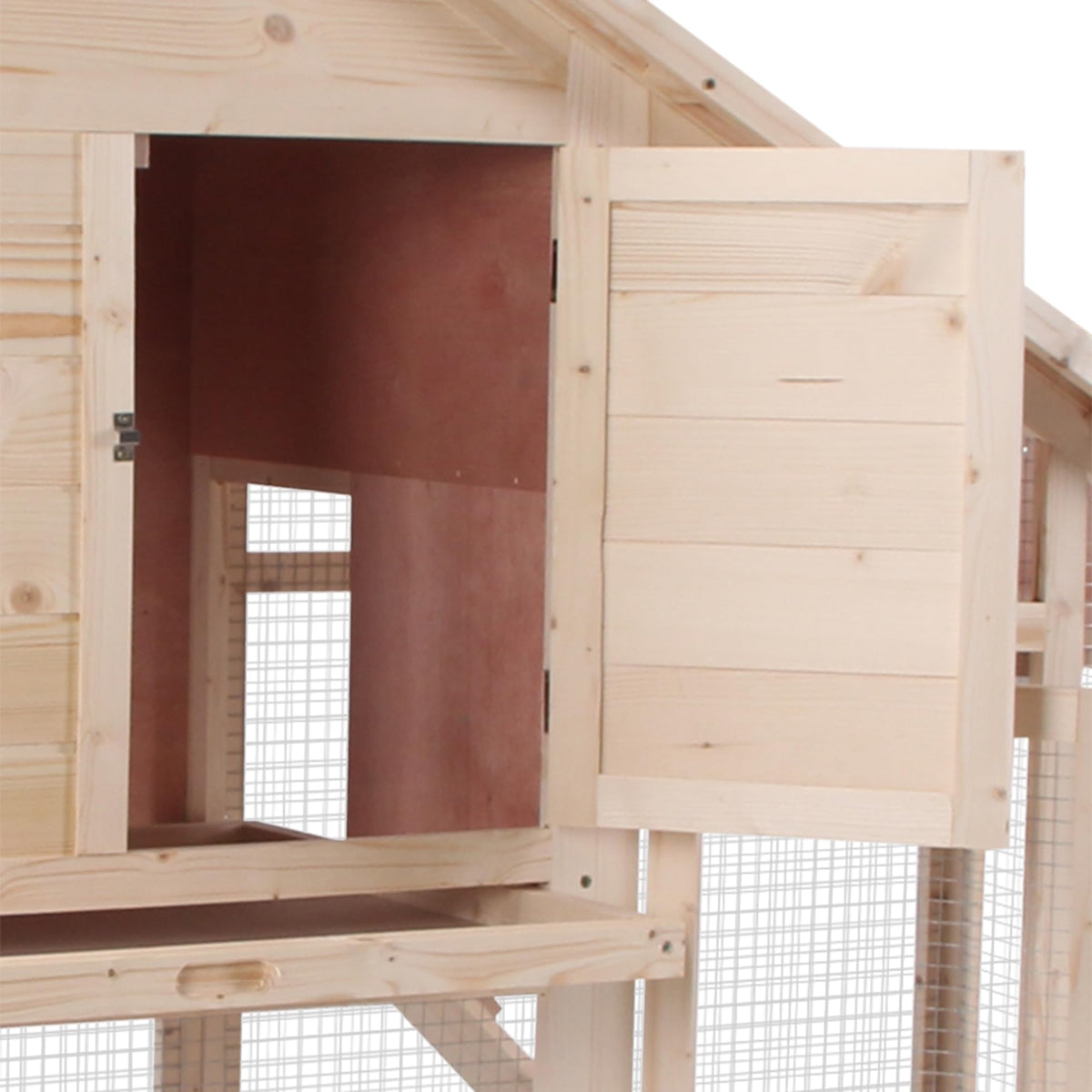 55" 2-Tier Wooden Rabbit Hutch with Ramp O792