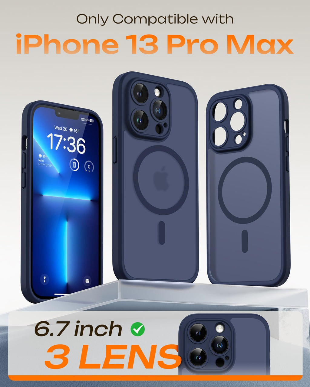 Dark Blue iPhone 13 Pro Max Case R73405