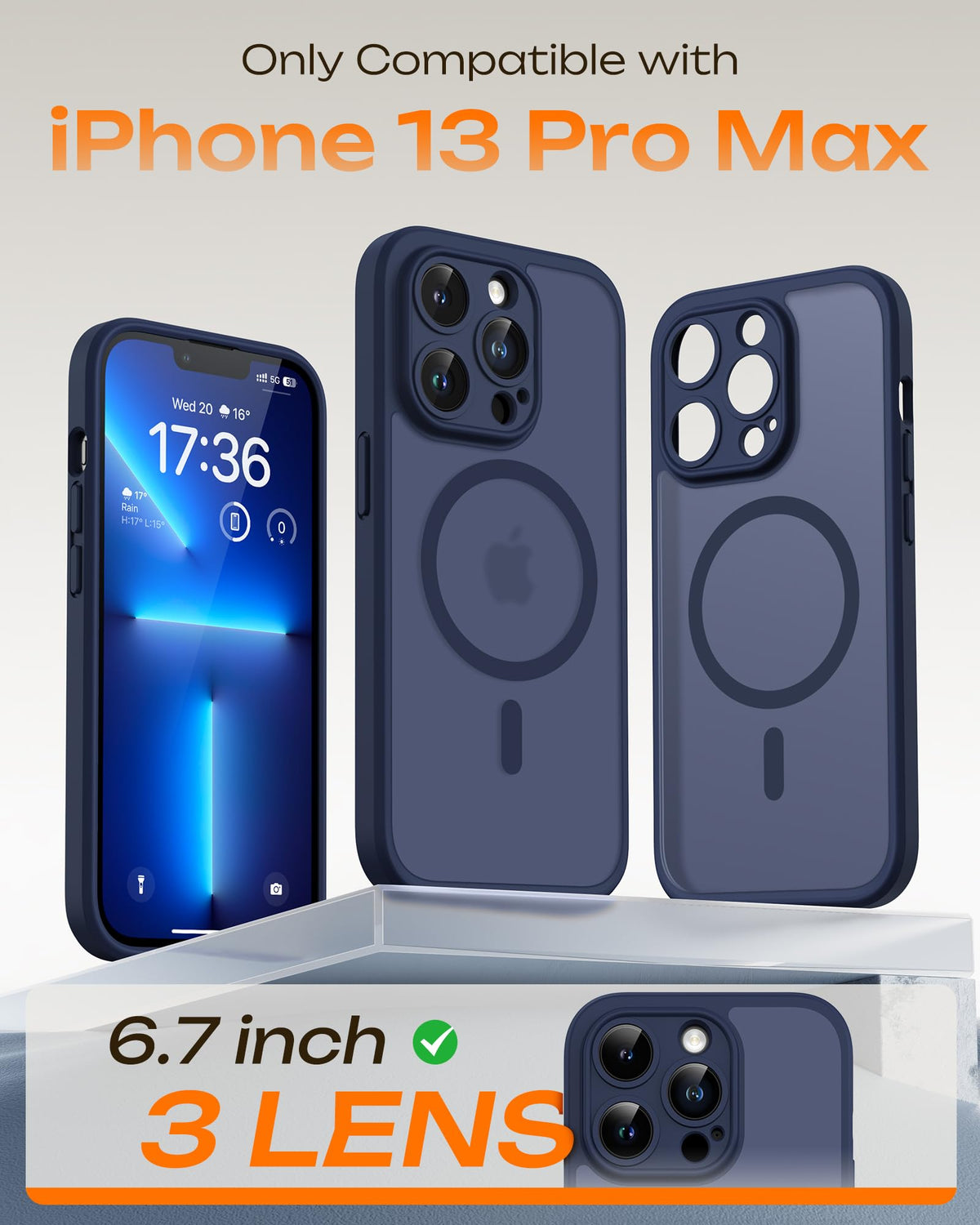 Dark Blue iPhone 13 Pro Max Case R73405