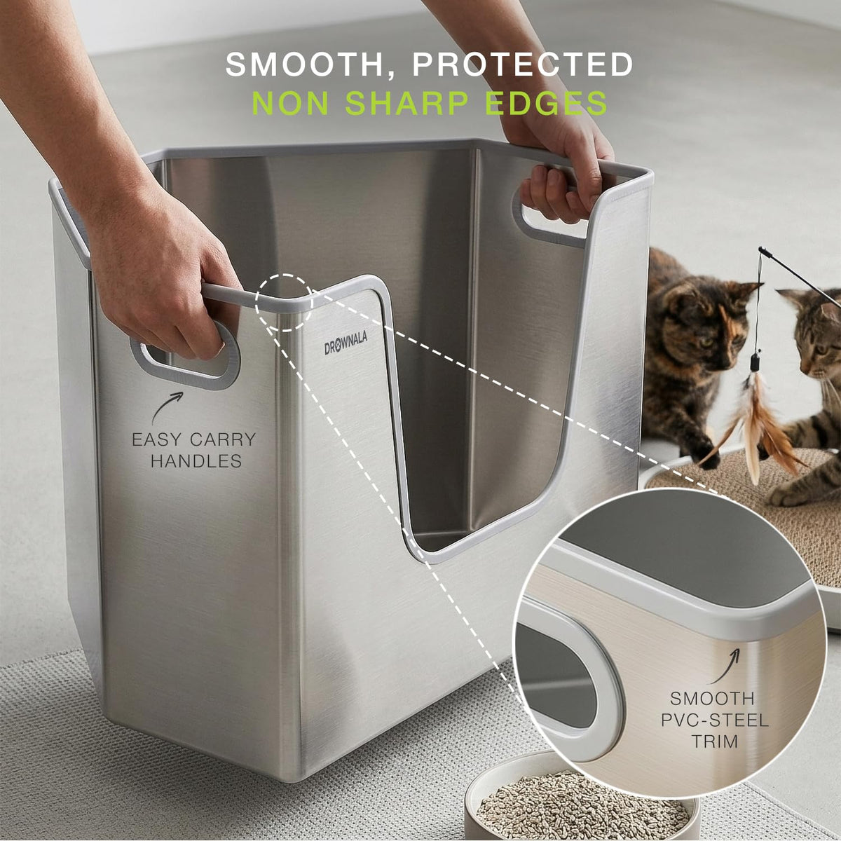 Stainless Steel Cat Litter Box D7135