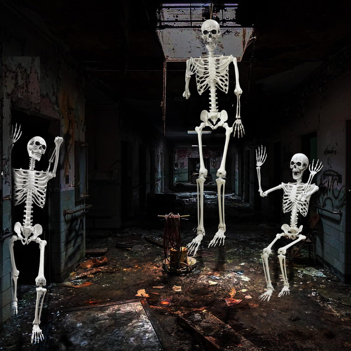 5.4Ft Life Size Human Skeleton with Movable Joints W4960