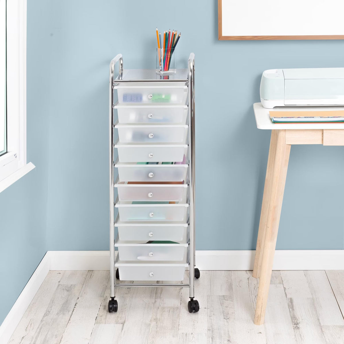 10 Drawer Rolling Craft Cart T76927