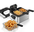 Electric Deep Fryer with 3 Baskets, 4.75QT Stainless Steel U69801