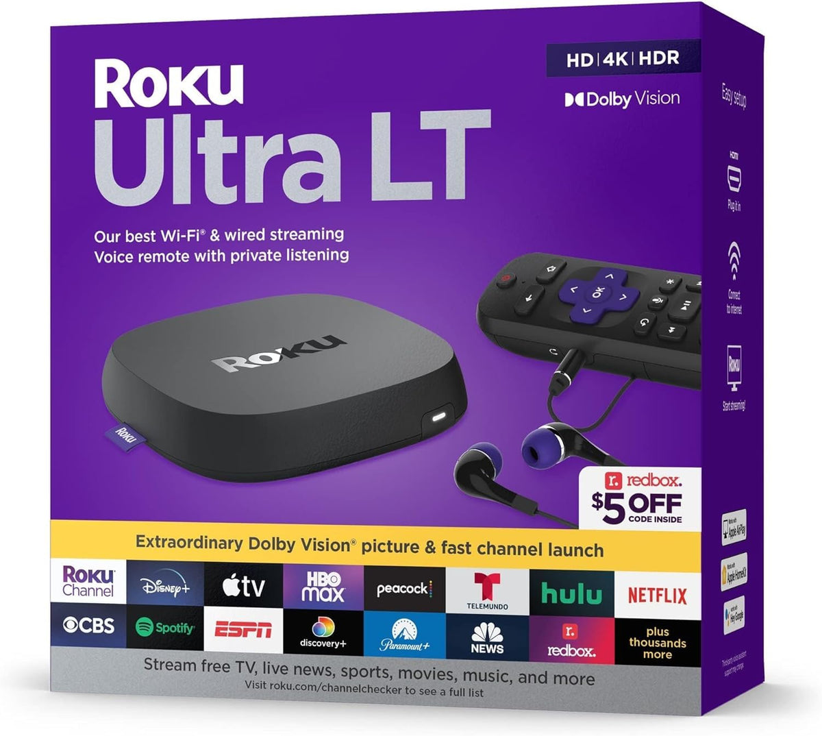 4K Streaming Device with Voice Remote and HDMI Cable D8114