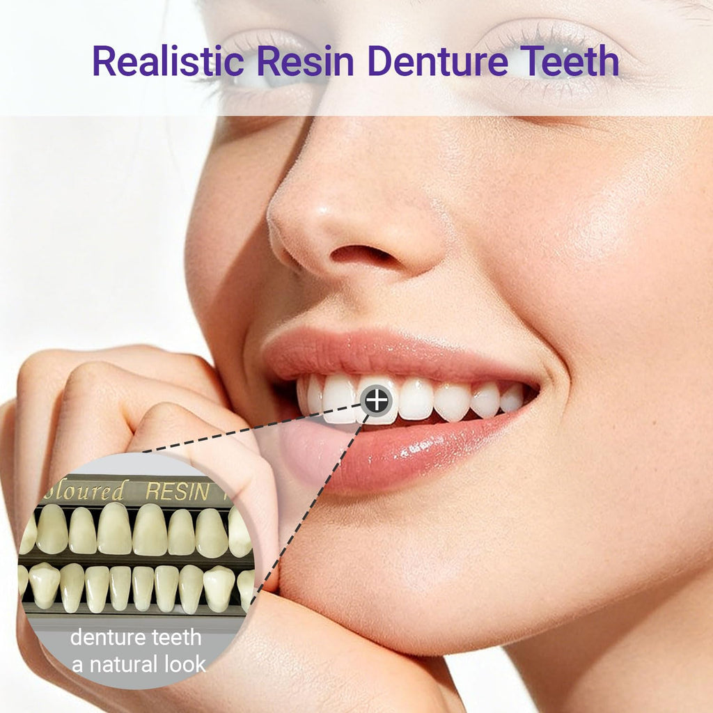 28 Pcs False Teeth Synthetic Resin Dentures Repair Kit D5516