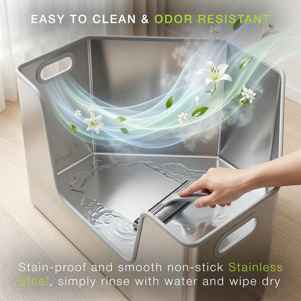 Stainless Steel Cat Litter Box D7135