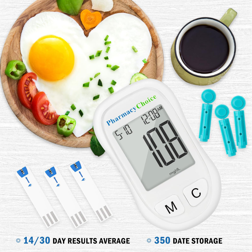 Blood Glucose Monitor Kit, 100 Strips, Meter, Lancing Device Z869