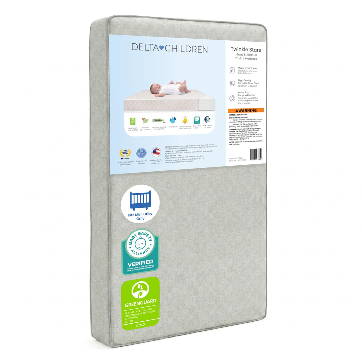 3-Inch Mini Portable Crib Mattress V577999