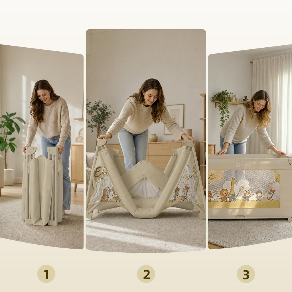 50"x50" Foldable Baby Playpen with Mat N405