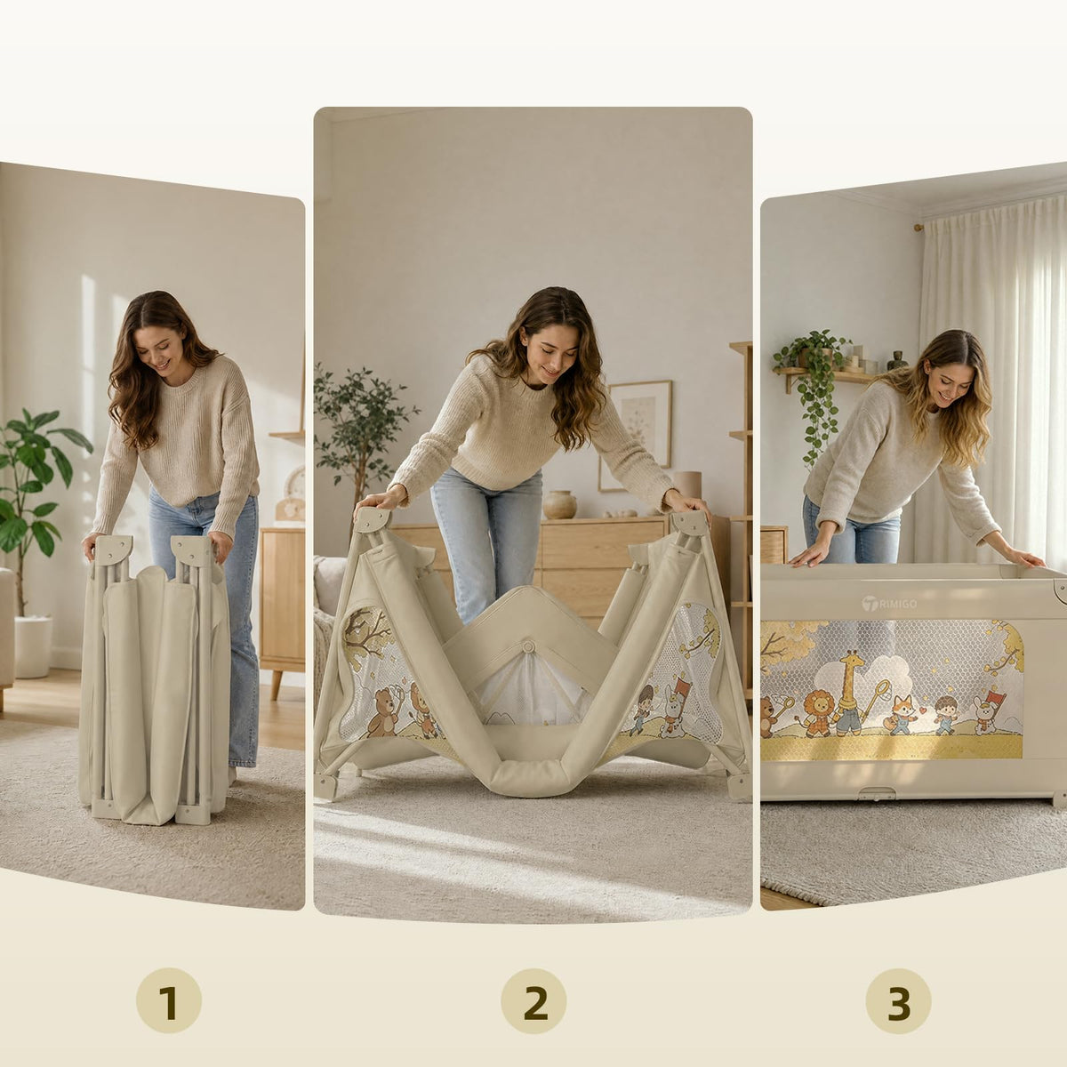 50"x50" Foldable Baby Playpen with Mat N405