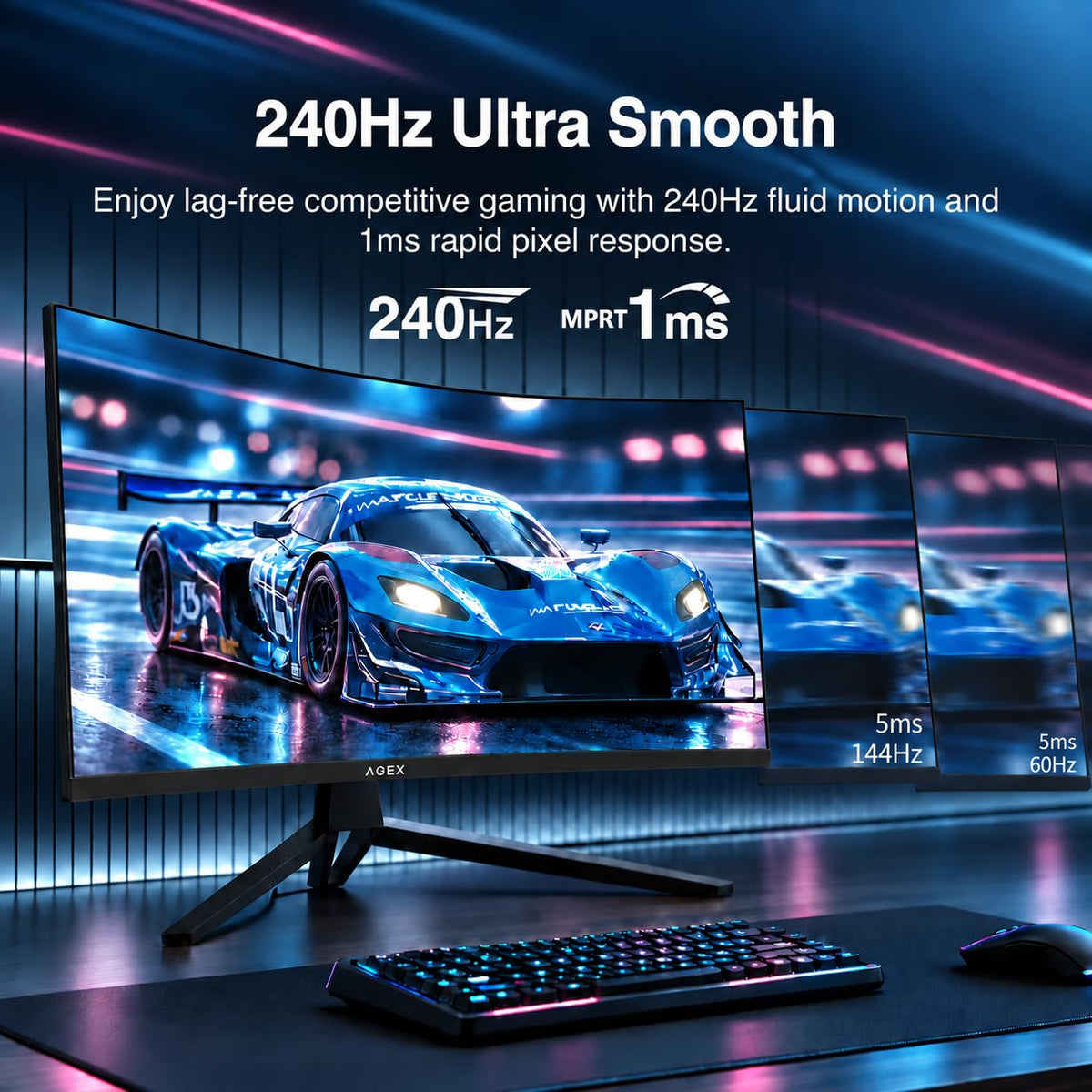 34 Inch WQHD 2K Ultrawide Curved Gaming Monitor 240Hz C5916