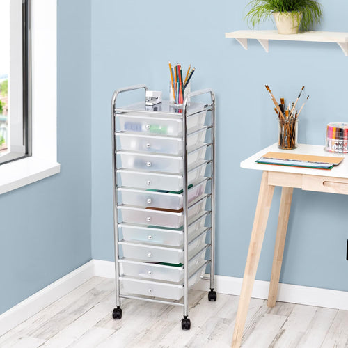 10 Drawer Rolling Craft Cart T76927