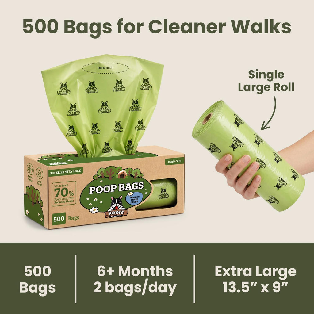 Large Dog Poop Bags, 500 Bags I6667