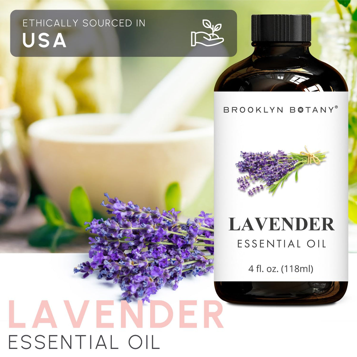 Lavender & Tea Tree Essential Oils 4 Fl Oz Pack of 2 I529196