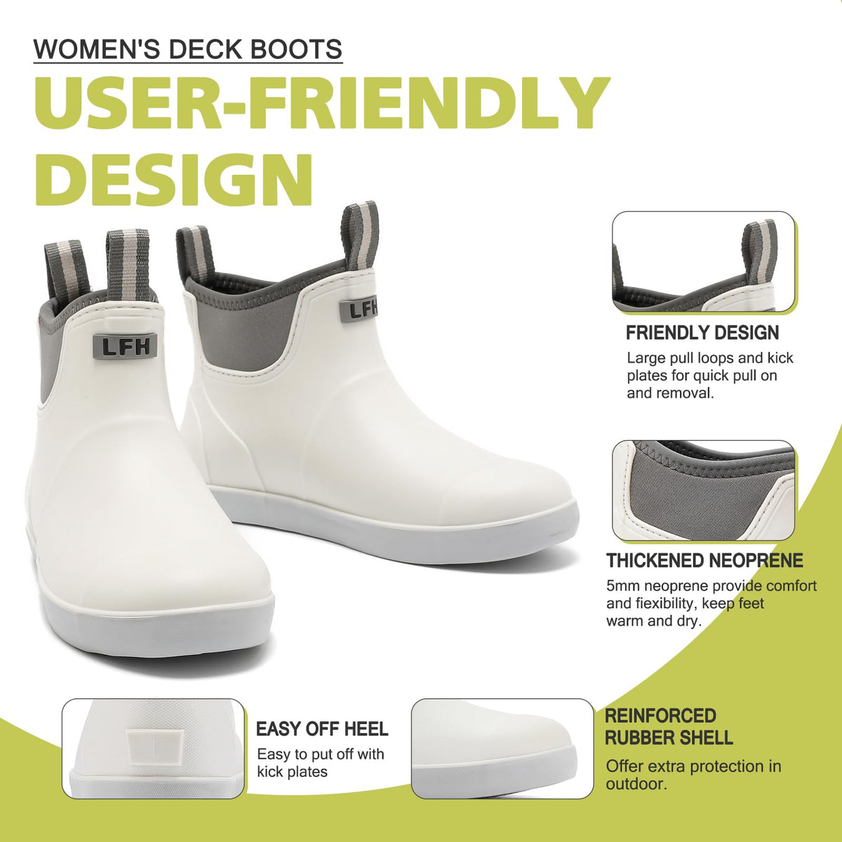 Waterproof Ankle Rain Boots B7477