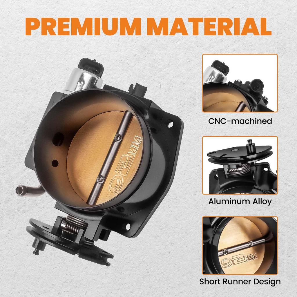 92mm Throttle Body with TPS IAC 4 Bolt T18490