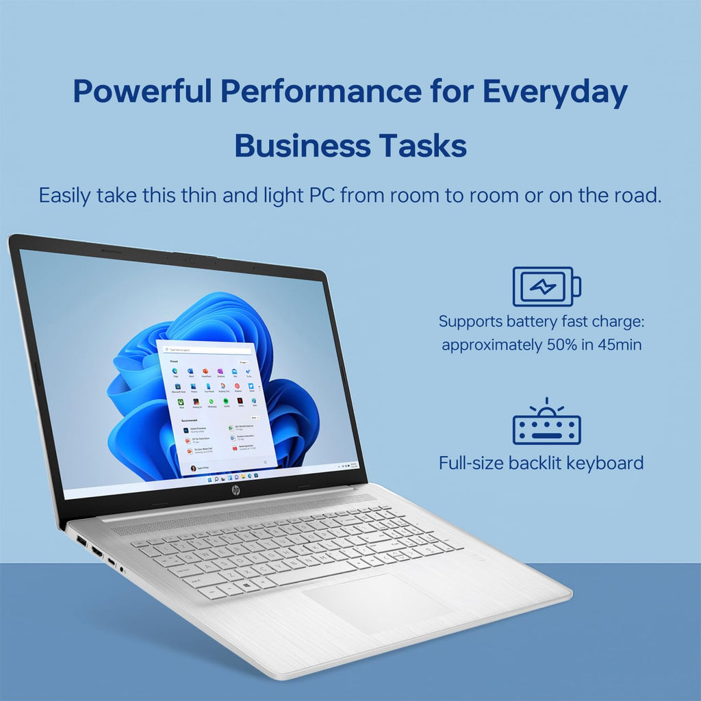 17.3" HD+ Touchscreen Laptop, Intel Core i7, 32GB RAM, 1TB SSD, Silver D943