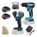 Cordless Drill and Impact Driver Combo Kit with 2 Batteries O374552