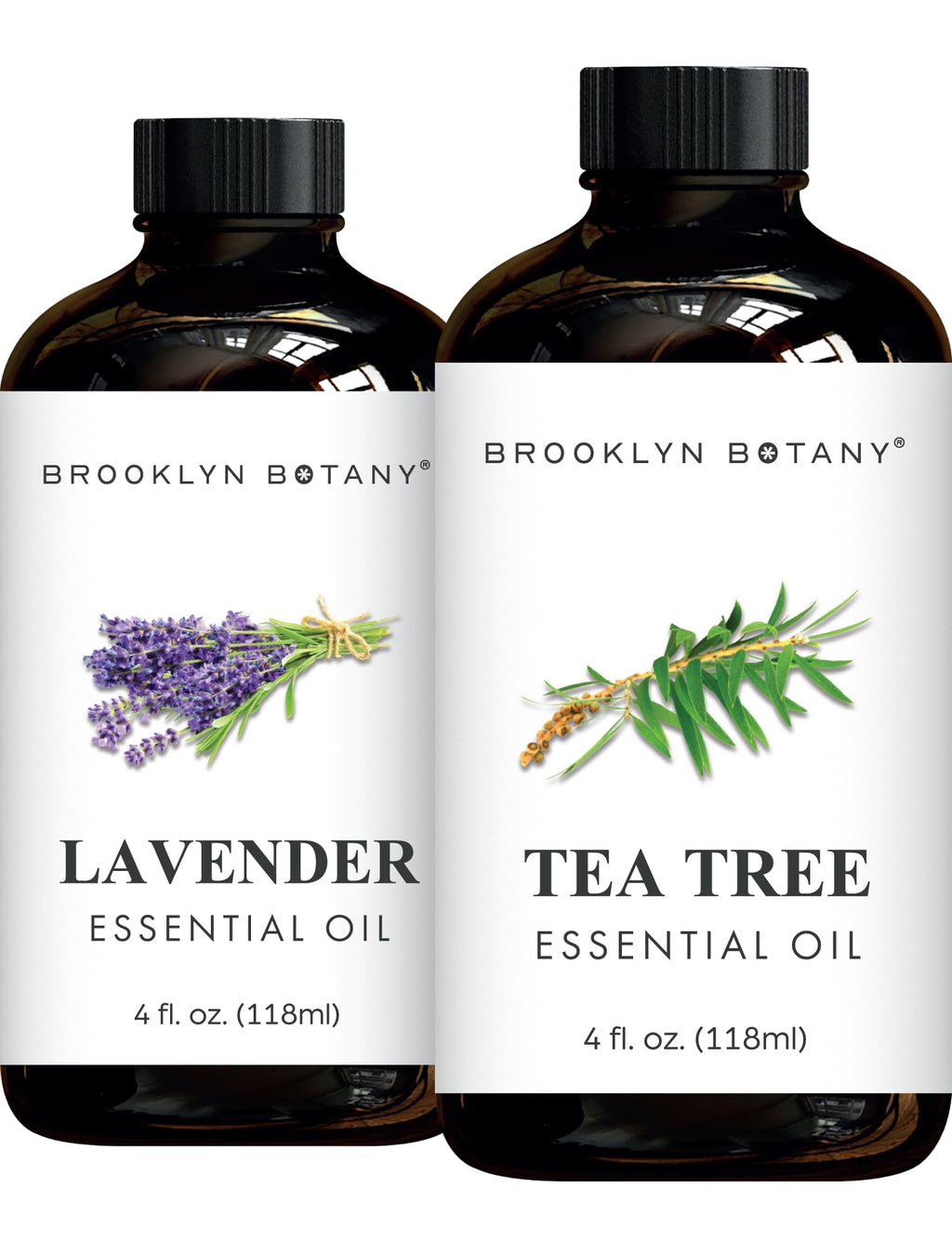 Lavender & Tea Tree Essential Oils 4 Fl Oz Pack of 2 I529196