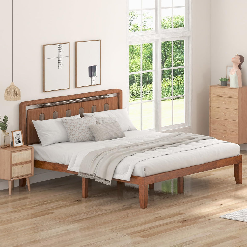 14 Inches Wood Platform Bed Frame King Size R594