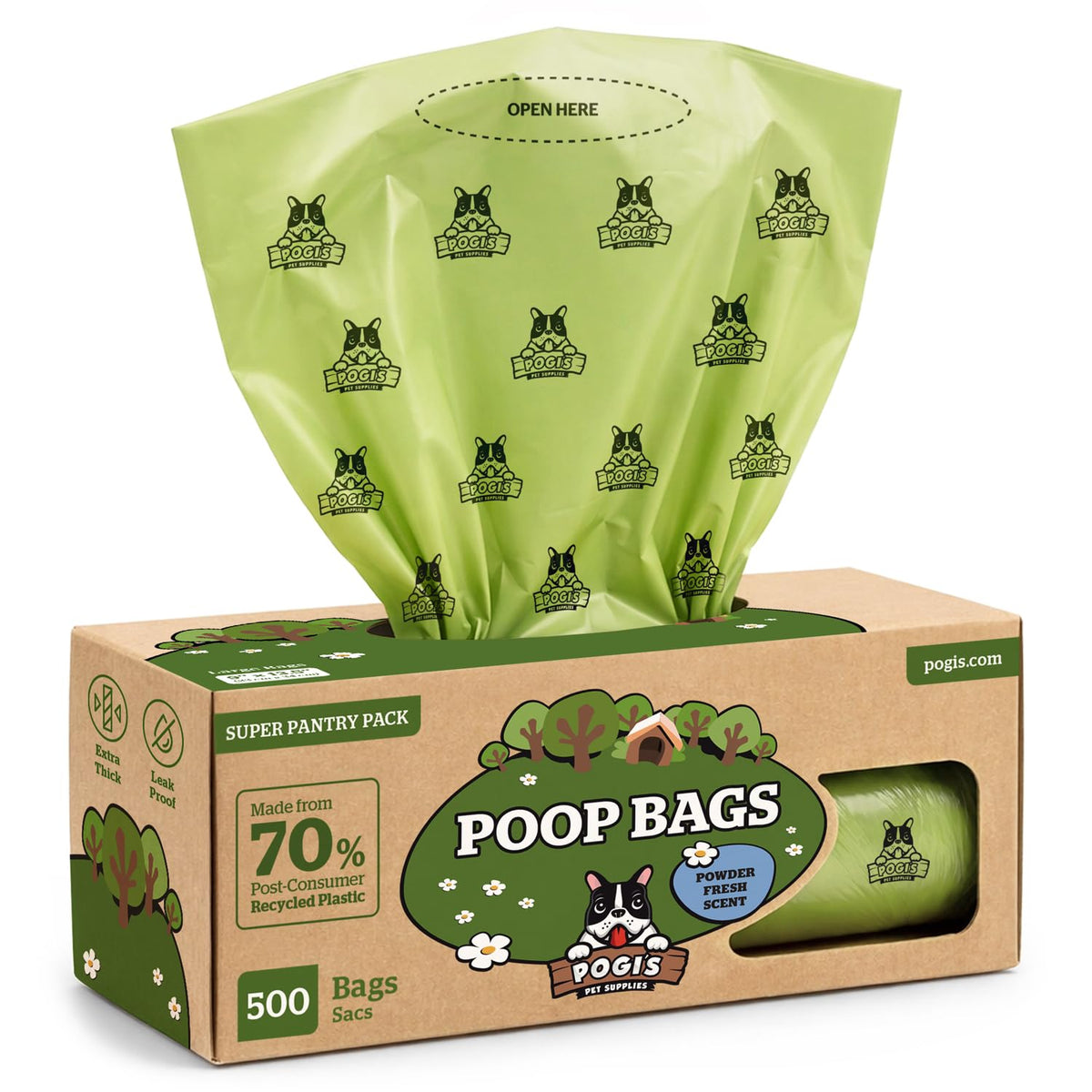 Large Dog Poop Bags, 500 Bags I6667