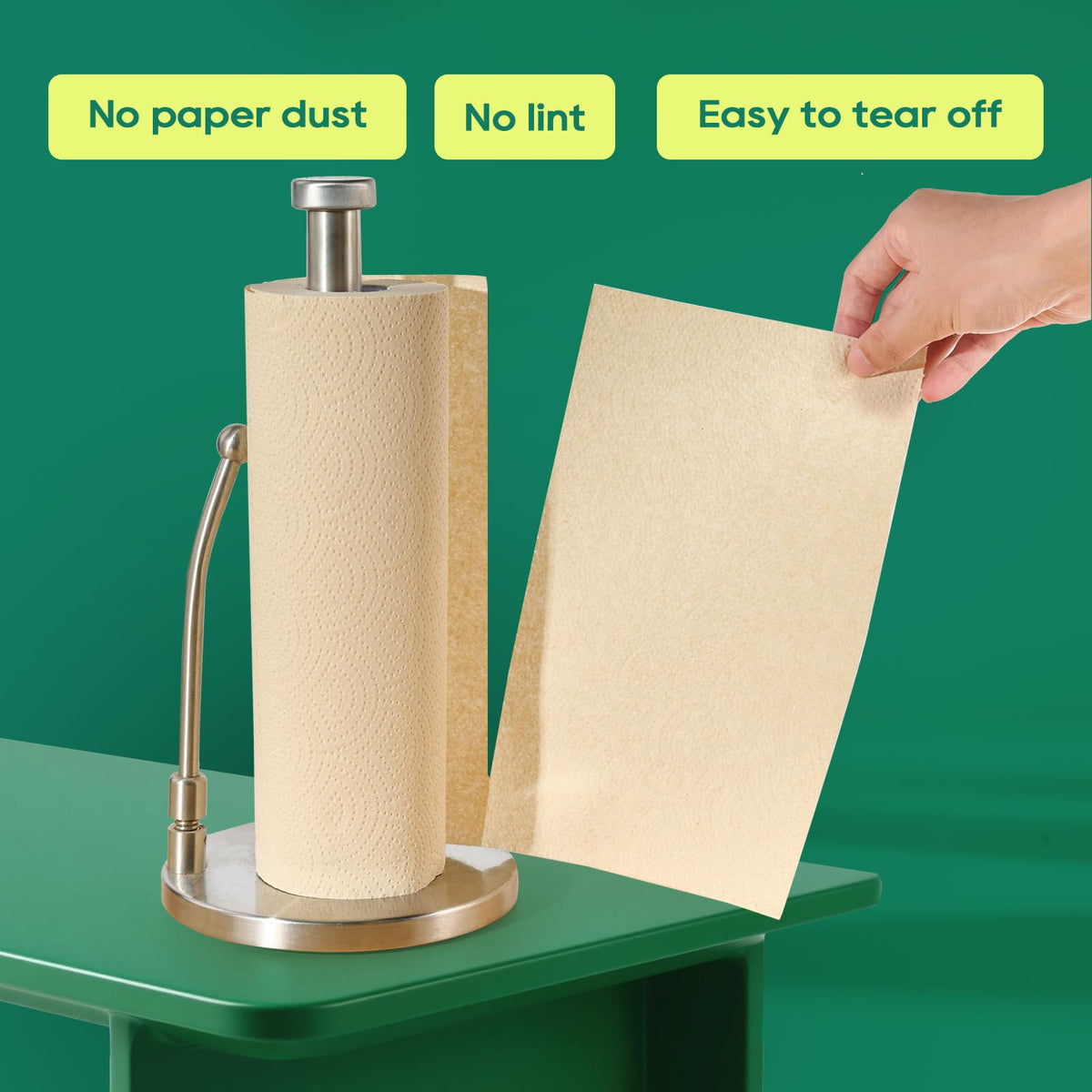Bamboo Paper Towels, 8 Rolls, 2 Ply 120 Sheets V772103