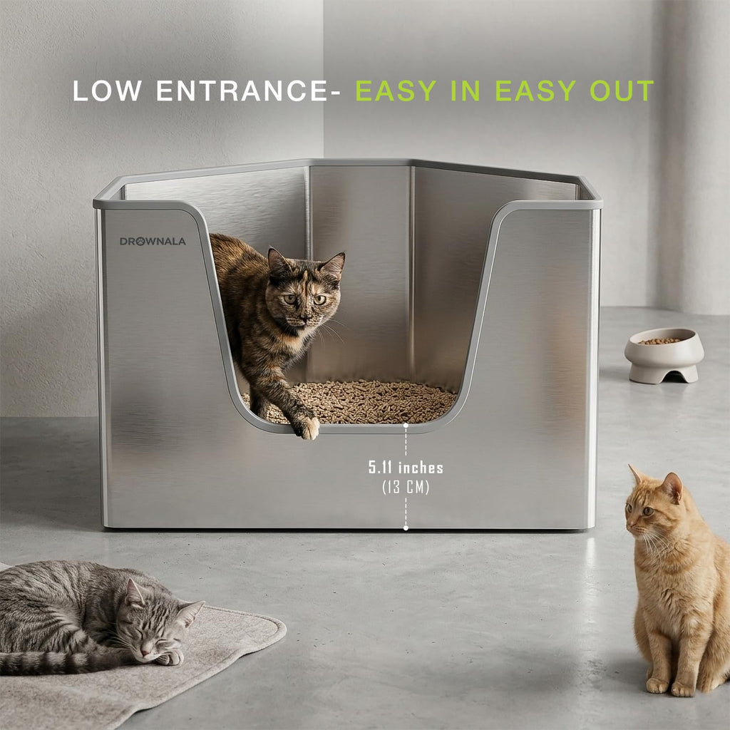 Stainless Steel Cat Litter Box D7135