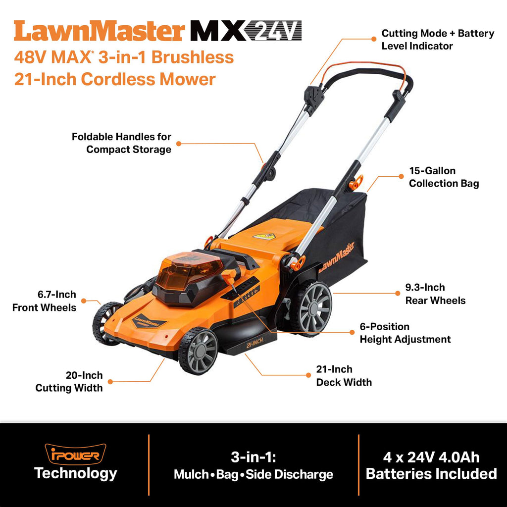 21 Inch Brushless Cordless Lawn Mower A2535