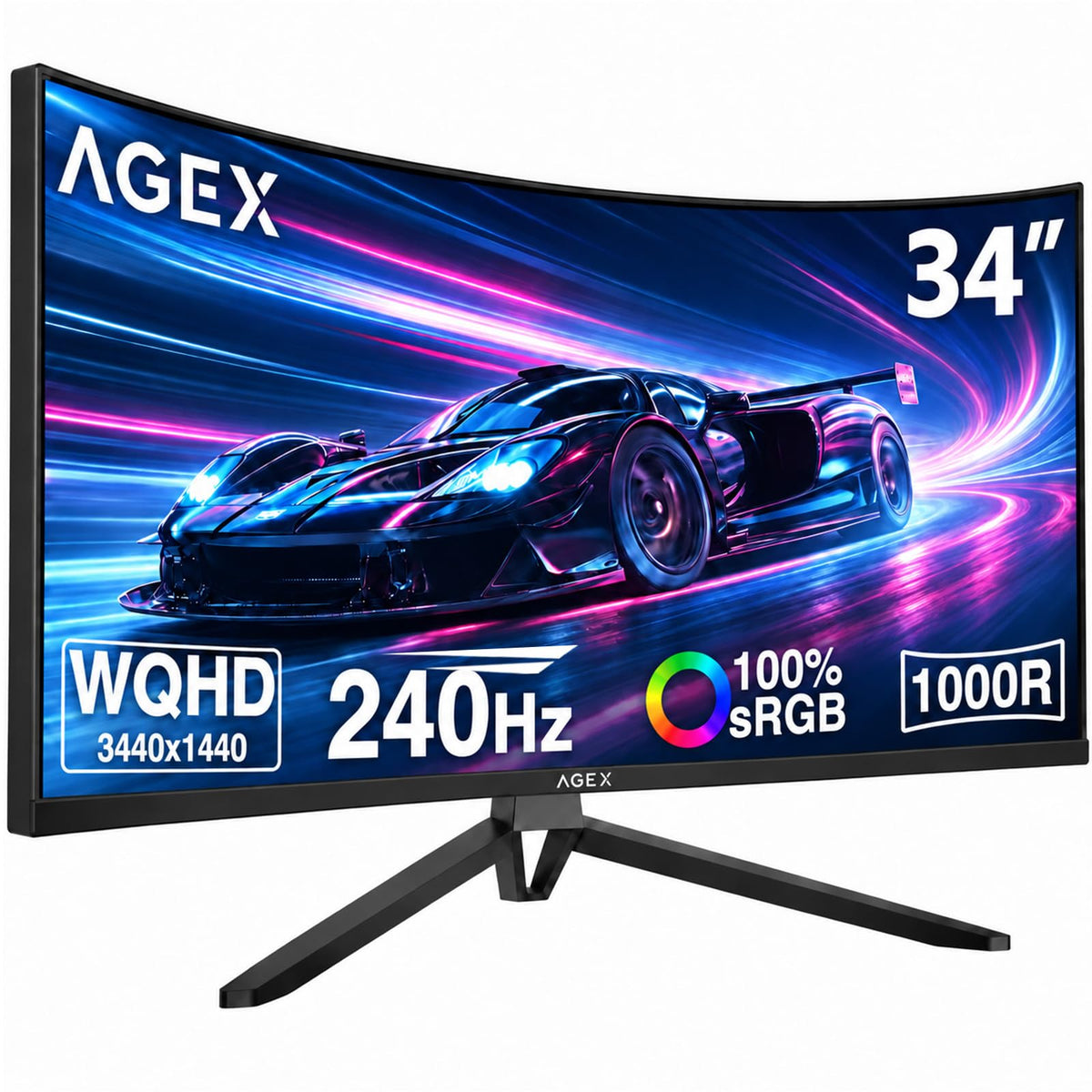 34 Inch WQHD 2K Ultrawide Curved Gaming Monitor 240Hz C5916