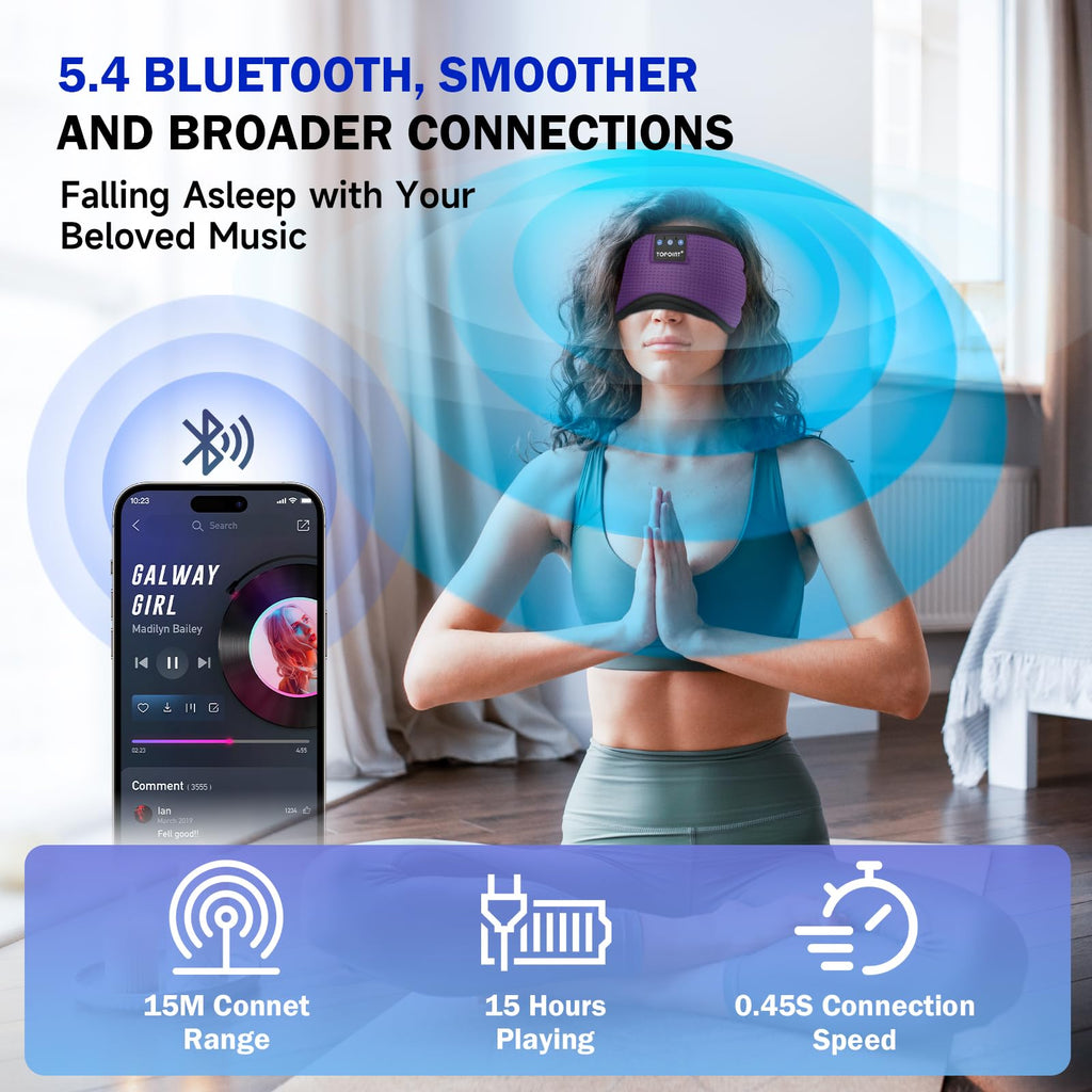 Silk Bluetooth Sleep Mask with Headphones G88328