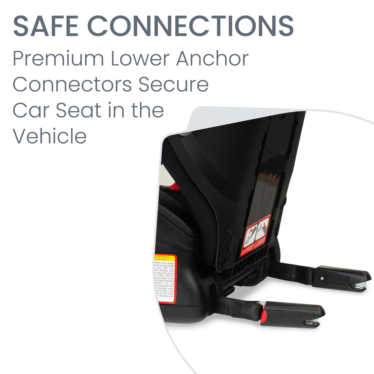 Black Backless Belt-Positioning Booster Seat A5525