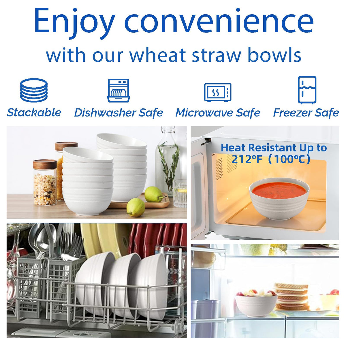 34 Oz BPA-Free Soup Bowls Set of 6 P440645
