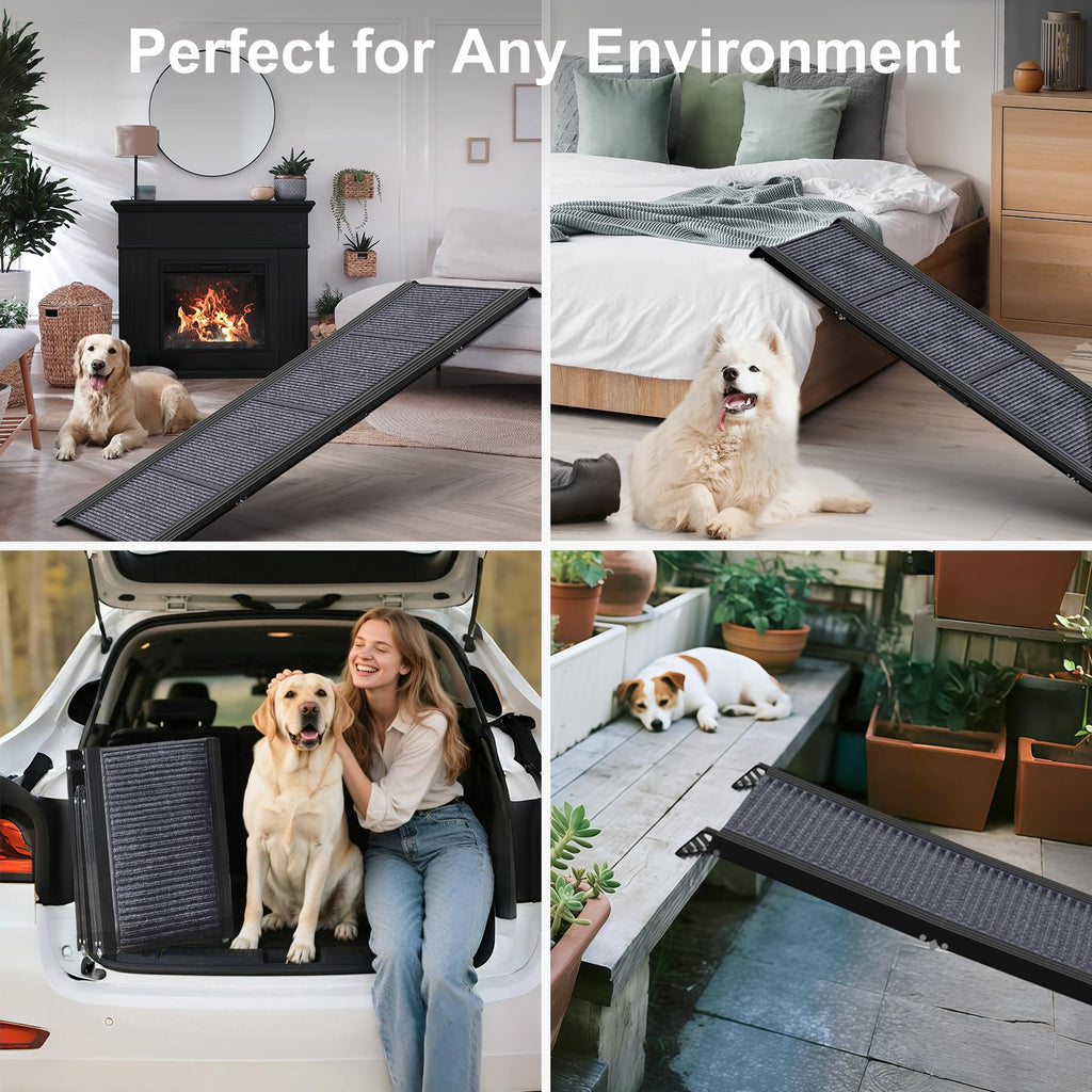 63" L × 17" W Lightweight Foldable Dog Ramp J35177