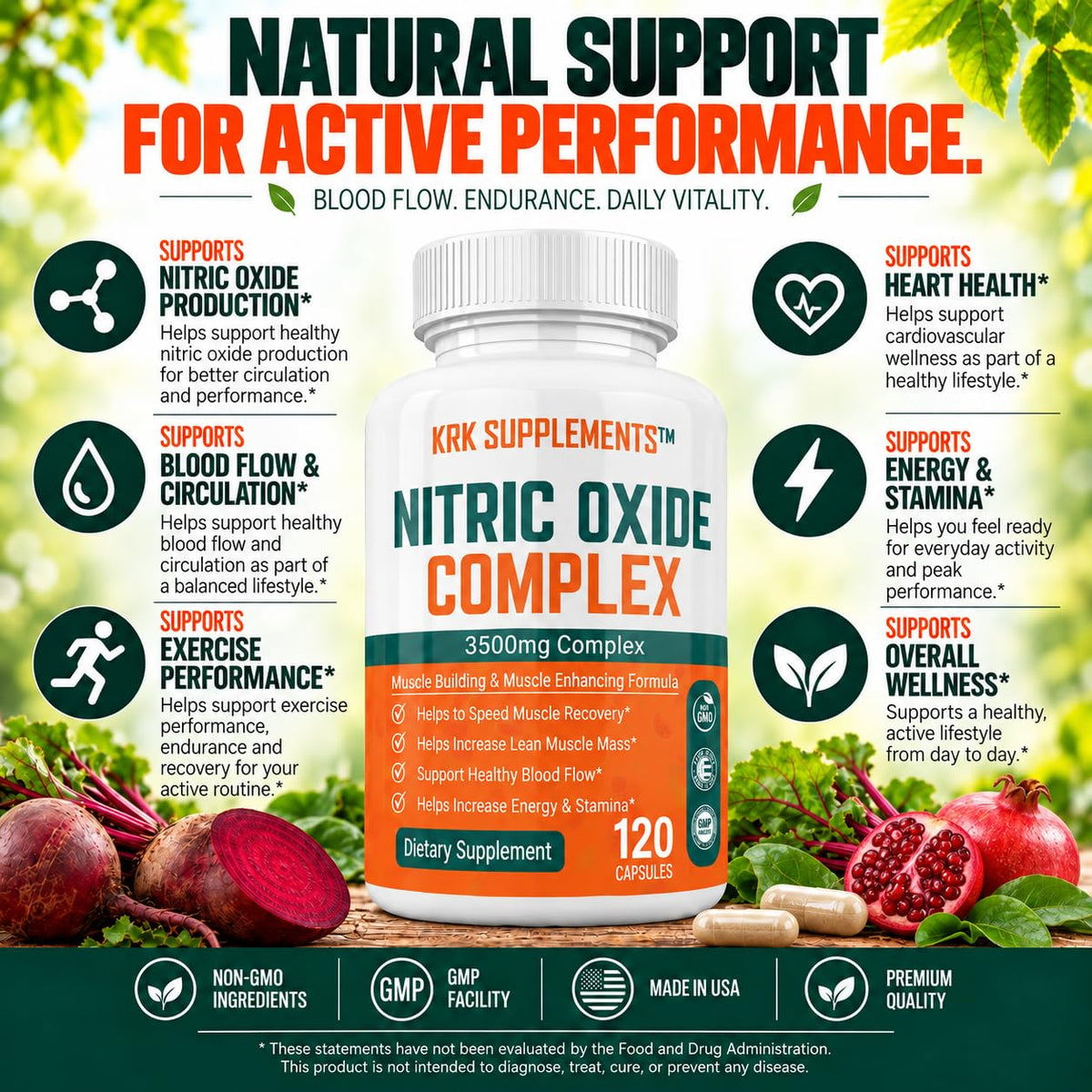 Nitric Oxide Complex 3500mg 240 Capsules H80602