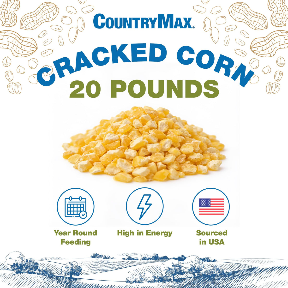 20LB Cracked Corn Chicken Feed M903858