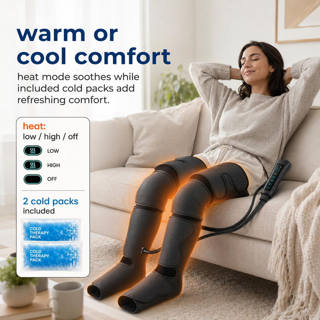 Air Compression Leg Massager with Heat and Ice Pack X32646