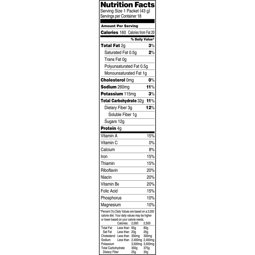 Instant Oatmeal Maple Brown Sugar 18 Count Pack of 4 T3392