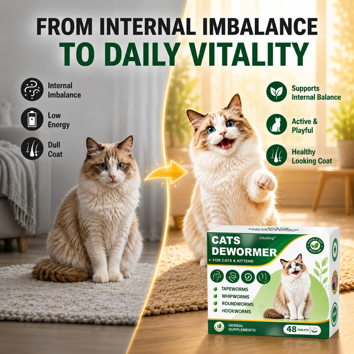 Cat Dewormer Tablet 48 Tablets S921