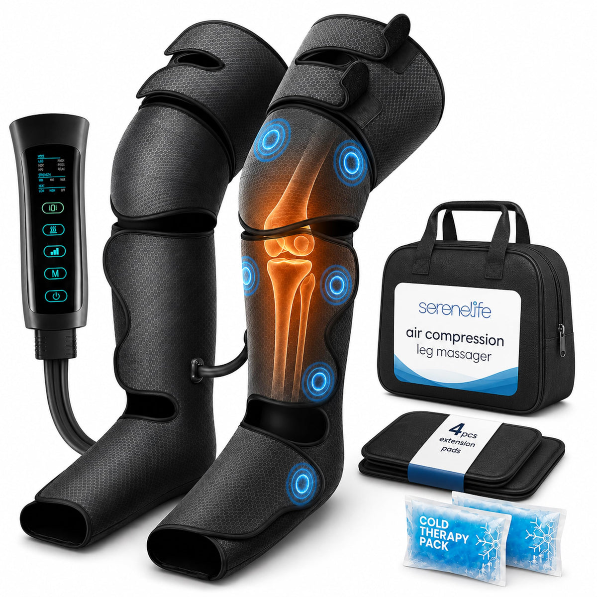 Air Compression Leg Massager with Heat and Ice Pack X32646